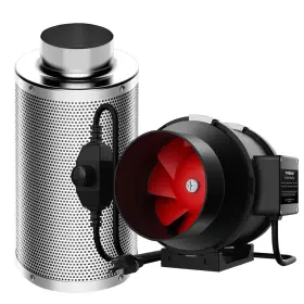 Vivosun 615435162324 Ventilation Kit 6 Inch 390 Cfm Inline Duct Fan With X 16 Carbon Fi