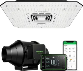 A100se Vivosun 65698 Aerolight 100w Led S4 208cfm Inline Duct Fan E42a Wifi-controller