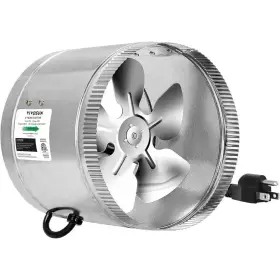 Vivosun 711181953671 8 Inch 420 Cfm Inline Duct Fan With 5.5 Ft. Grounded Power Cord