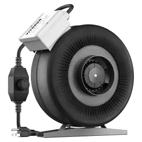 Vivosun 714119466366 Z4 4 Inch Inline Duct Fan 203 Cfm With Variable Speed Controller Black