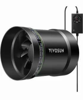 Vivosun 726085015011 6 Inch Inline Exhaust Fan And Speed Controller Low Noise 345 Cfm Duct New