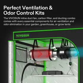 Vivosun 736783800413 Grow Tent Ventilation System 4 Inch Inline Duct Fan With Speed Contro #2