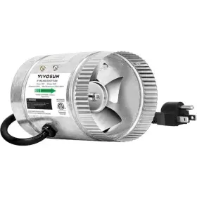 Vivosun 755121817319 4 Inch 100 Cfm Inline Duct Fan With 5.5 Ft. Grounded Power Cord