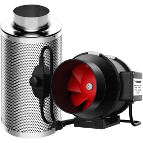 Vivosun 755769991839 6 Inch 390 Cfm Inline Duct Fan With X 18 Carbon Filter Odor Control