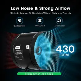 Vivosun 765133608706 430 Cfm 8 Inch Inline Booster Duct Fan With Speed Controller For Hvac Exhaust #3