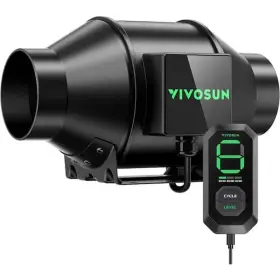 Vivosun 765133609581 4- Inch 195 Cfm Inline Duct Fan With E12 Speed Controller For Grow Tent Ventilation