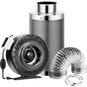 Vivosun 768481020794 8 Inch 740 Cfm Inline Fan With Speed Controller Carbon Filter And 25 Ft
