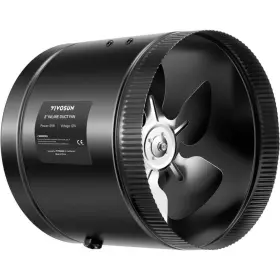 Vivosun 768553845843 420 Cfm 8 Inch Inline Booster Duct Fan With Low Noise In Black