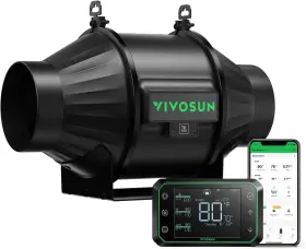 Vivosun 800689567876 T4 Inline Duct Fan Quiet 4 Inch 210 Cfm Ventilation Exhaust Wifi-controller