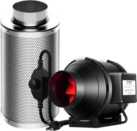 Ff201c Vivosun Ventilation Kit 4 Inch 190 Cfm Inline Duct Black And Silver