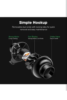 Gdfpa-100 Vivosun 4 Inch 195 Cfm Inline Duct Ventilation Fan Hvac Vent Blower Hydroponics #3