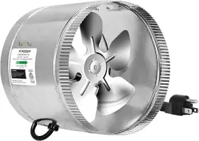 Sd240110 Vivosun 8 Inch Inline Duct Fan Blower Booster Exhaust Hvac Air Cooling Ventilation