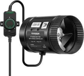 Vsv-ifb4 Vivosun Inline Booster Duct Fan 4 Inch 106 Cfm With Speed Controller Hvac