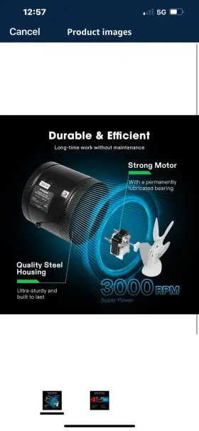 Vsv-ifb8 Vivosun Inline Booster Duct Fan 8 Inch 430 Cfm With Speed Controller Hvac Exhaust Ventilati #2