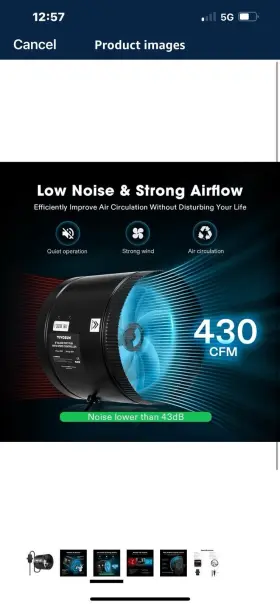 Vsv-ifb8 Vivosun Inline Booster Duct Fan 8 Inch 430 Cfm With Speed Controller Hvac Exhaust Ventilati #3
