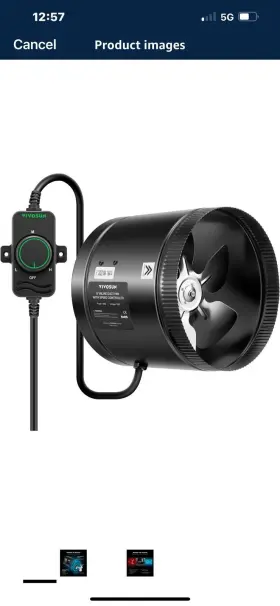 Vsv-ifb8 Vivosun Inline Booster Duct Fan 8 Inch 430 Cfm With Speed Controller Hvac Exhaust Ventilati