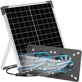 Vs-us-fan-20w Voltset Solar Fan For Chicken Coop Outside 20w Power Exhaust Ou