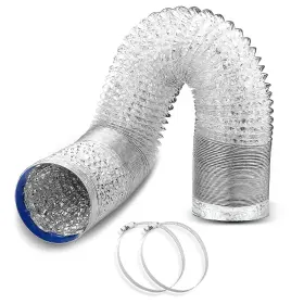 Duct120 Wderair 4-inch Aluminum Flexible Dryer Vent Hose Duct 10ft Hvac Ducting For Exhaust