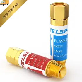 Welspo 774874090893 Oxygen Acetylene Flashback Arrestors Set 9/16-18 Threads For Torch
