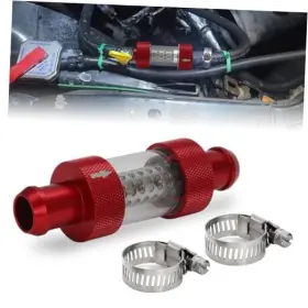 Wikibb A00n1437alr1 3/4 Inch Universal Filter Inline Heater Core Coolant Red