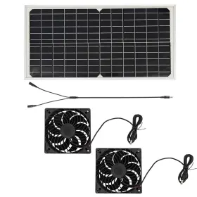 Xszcsdvcs 614161196252 20w Monocrystalline Solar Powered Exhaust Fan With Frame - Ventilation Fo