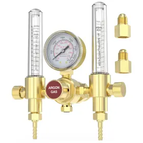 Wx-ar564-cga580 Yeswelder Dual Output Argon Regulator Flow Meter Mig Tig 0-4500psi Cga580