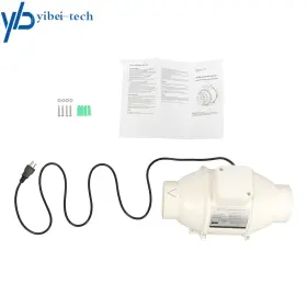 Yi299453t Yibei-tech 280 Cfm Ventilation Exhaust Fan 4 Inch Inline Duct For Vent Bathroom