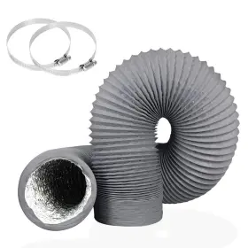 Yijuhou 600380498352 4inch 10ft Long Flexible Aluminum Air Ducting Heavy-duty Gray 4 Layer Dryer