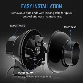Yssoa 313054175137 4 Inch Inline Duct Ventilation Fan 195 Cfm Hvac Vent Blower Exhaust #2
