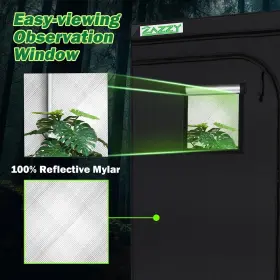 600d Zazzy 654070969646 Grow Tent 96 Inch X48 X78 Plant Growing Tents Mylar Hydroponic Indoor #3