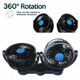 Zone Tech 850003941240 12v Dual Head Car Cooling Oscillating Back Seat Ventilation Air Fan #2