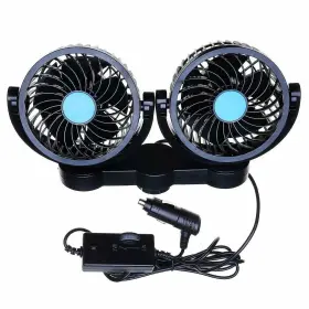 Zone Tech 850003941240 12v Dual Head Car Cooling Oscillating Back Seat Ventilation Air Fan