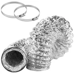 Cabax Dryer Vent Hose 4 Inch 8 Feet Non-insulated Flex Air Aluminum Silver. Fixed Price $13.23.