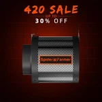 Spider Farmer 4'' 6" Refillable Air Carbon Filter Odor Control For Inline Fan. Fixed Price $60.99.