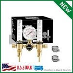 Rx Weld Dual Output Argon Regulator Flow Meter Mig Tig 0-60CFH CGA580 Inlet 5/"8. Fixed Price $48.09.