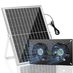 Blessny 25W Solar Fan For Outdoor Greenhouse, Kit, Black. Fixed Price $62.41.