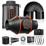 Spider Farmer 4" Inline Fan Kit W/ RJ12 Controller, Carbon Filter, Ducting. Fixed Price $203.99.