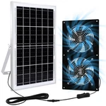 Hnrloy Solar Exhaust & Powered 15W Panel + 2 Fans, Black. Fixed Price $51.46.