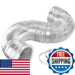 Ipower 14 Inch 25 Feet Non-insulated Flex Air Aluminum Dryer Vent Hose Hvac. Fixed Price $64.24.