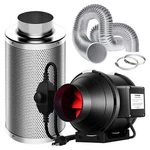 Vivosun 4" 190CFM Inline Fan Carbon Filter Ducting Combo For Air Ventilation. Fixed Price $79.29.