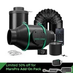 Mars Hydro Ifresh 4"INLINE Fan Carbon Filter Kit Smart App Control For Grow Tent. Fixed Price $135.99.