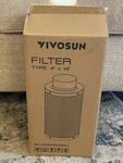 Vivosun 4X14 Carbon Air Filter Activated Charcoal Inline Fan Grow Tent No Sleeve. Fixed Price $29.99.