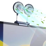 Desktop Fan, Monitor Clip With 2 Heads, 3 Speeds Office U.... Fixed Price $26.37.