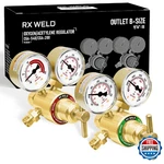 Rx Weld Acetylene Regulator Set, CGA-540 OXYGEN/CGA-200 (for Sm. Fixed Price $74.99.