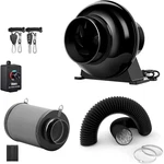 Ipower 4 Inch 195 Cfm Inline Fan Air Carbon Filter 8 Feet Pvc Ducting Speed. Fixed Price $135.60.