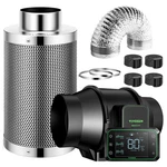 Vivosun S6 Smart Air Filtation Kit 405CFM 6" Inline Fan Carbon Filter W/ E42A. Fixed Price $183.99.