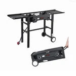 Vevor 2 Burner Propane Stove 150,000 Btu Foldable Carbon Steel Wheels Shield. Fixed Price $150.00.