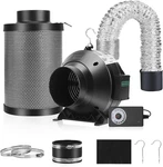 Melonfarm Air Filtration Kit, 4" 190 Cfm Inline Duct Fan With Speed Controller,. Fixed Price $92.08.