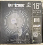 Hurricane Supreme 16 Inch 90 Degree Oscillating 3 Speed Wall Mounted Fan, White. Fixed Price $25.00.