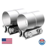 Vitonsbay 2.0" Exhaust Clamp Lap Joint Band Sleeve Stainless Steel 2PCS. Fixed Price $30.01.